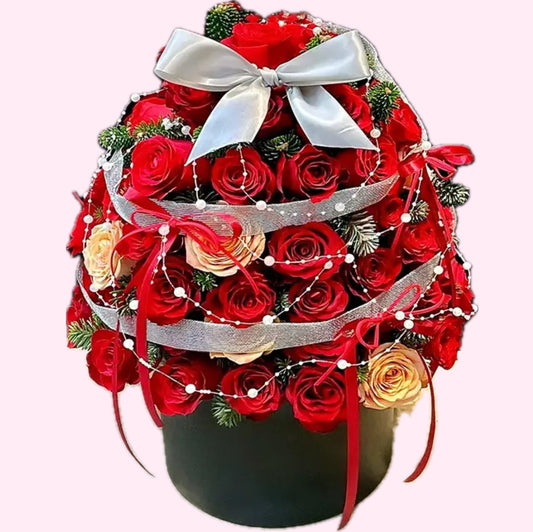 52朵紅色玫瑰花聖誕樹